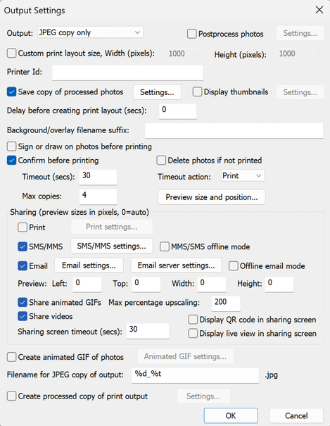 output-settings output-settings